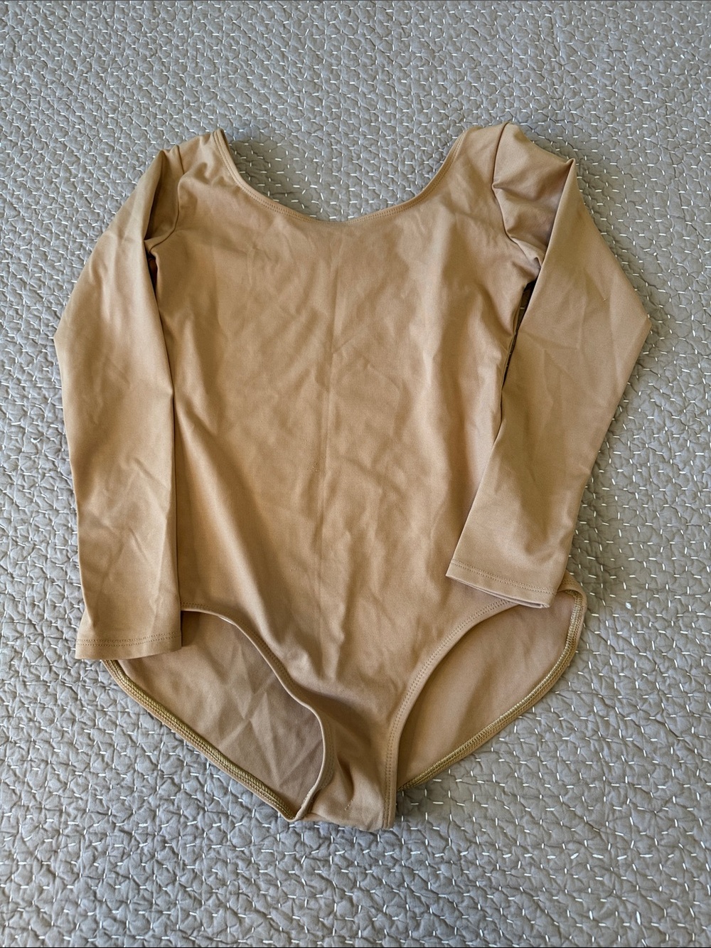 Capezio Long-Sleeve Dance Bodysuit in Tan